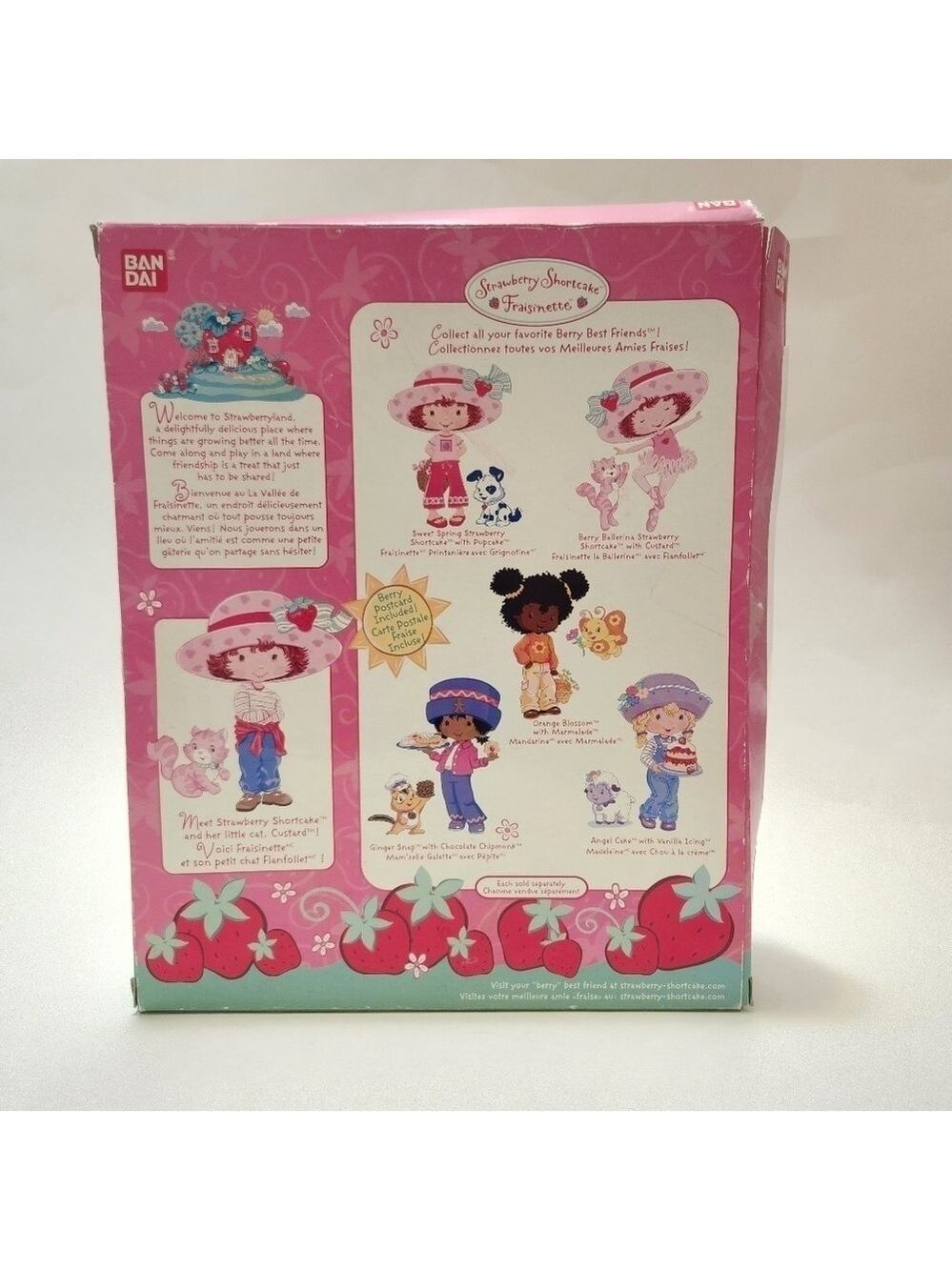 BANDAI Strawberry Shortcake 2002 Doll & Custard NIB Vintage - Picture 7 of 16
